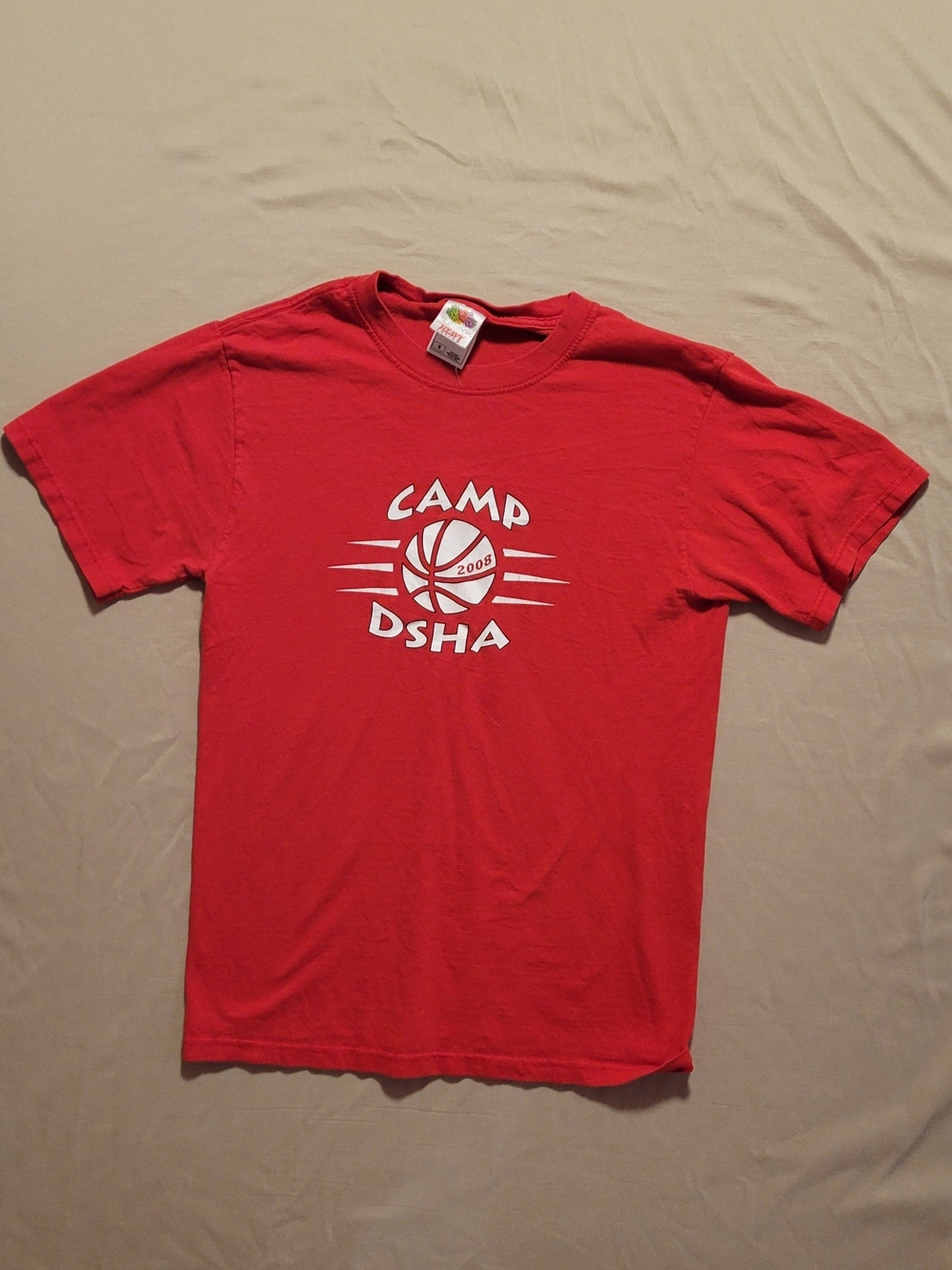 Camp DSHA Red Graphic T-Shirt by Fruit of the Loom